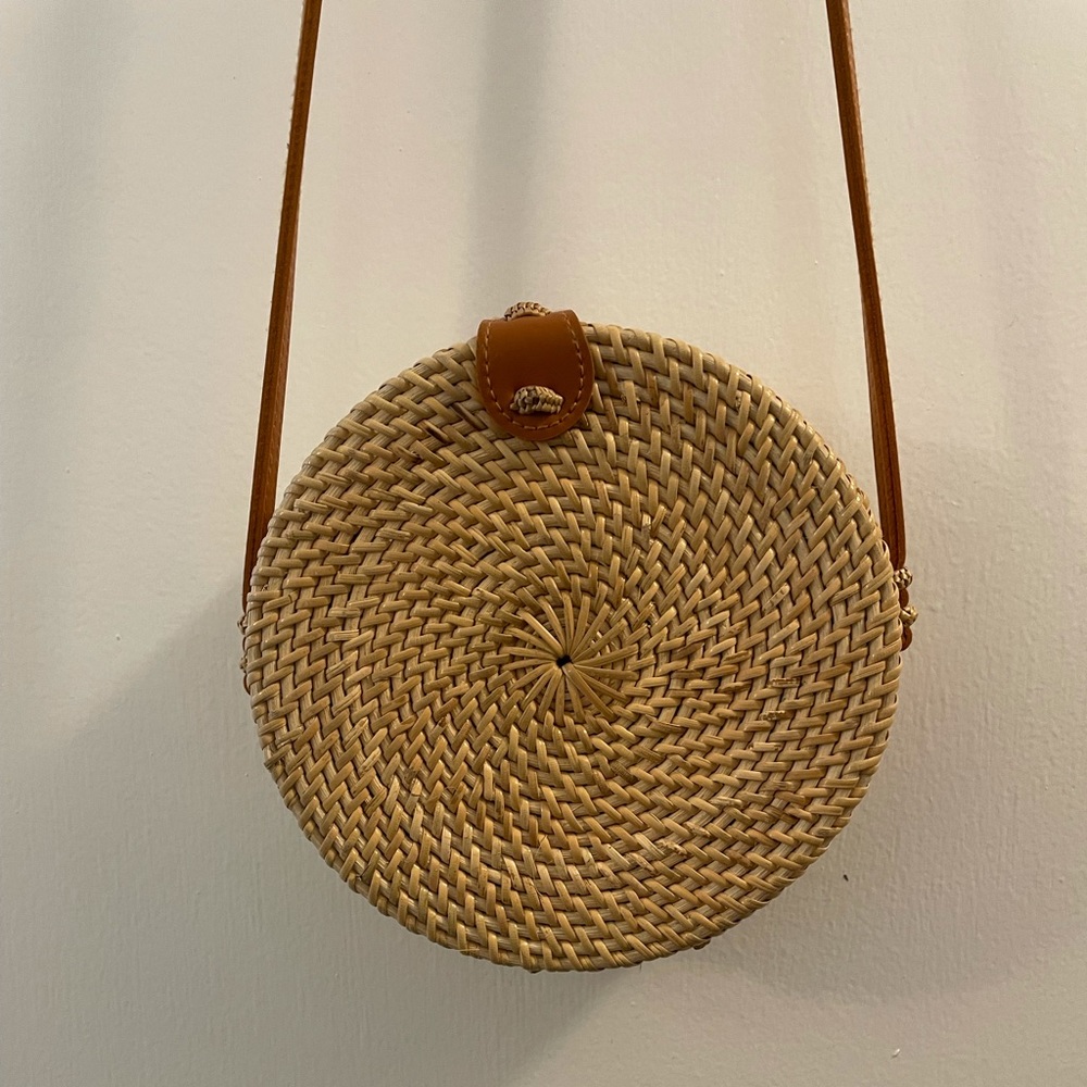 Round Rattan Bag cross bag